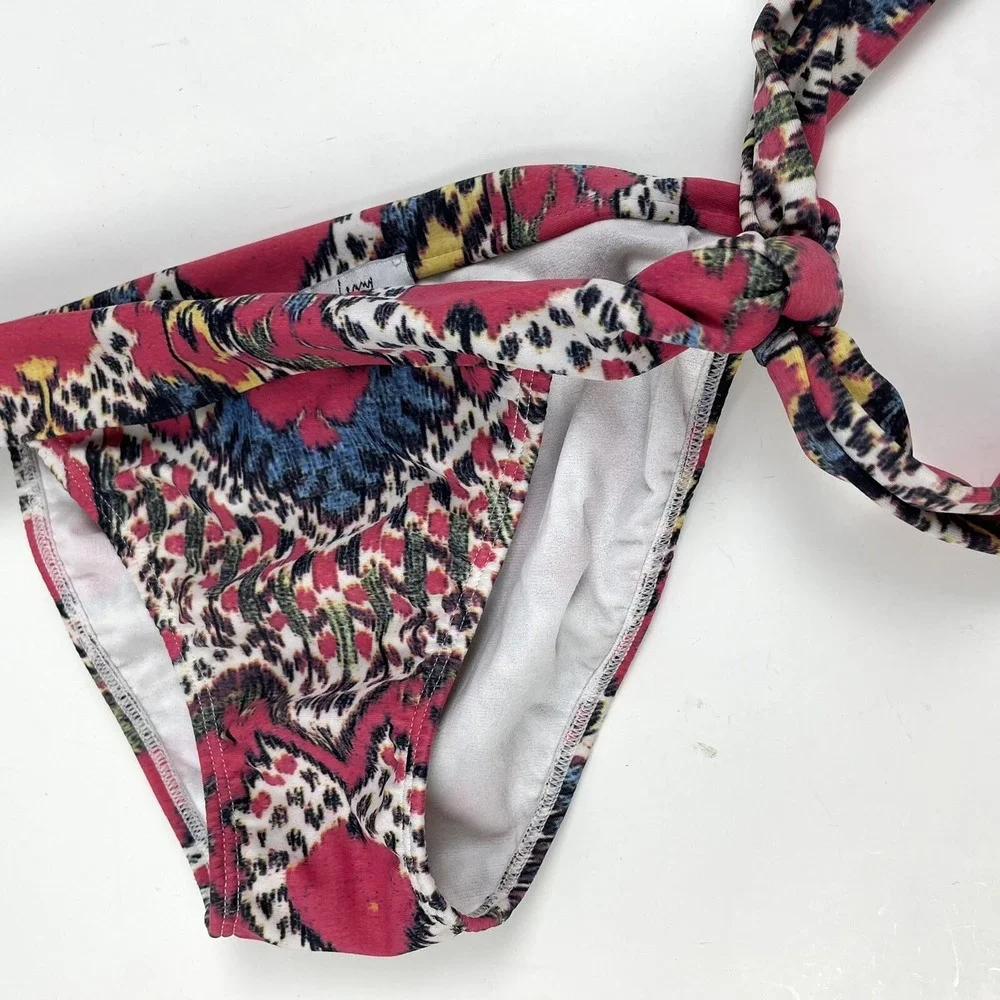 Lenny Bandeau 2 Piece Bikini Swimsuit Size‎ Medium Pink Southwestern Print